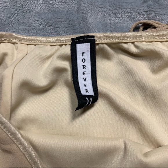 🖤Tan Tie Back Midi Length Skirt - Picture 3 of 8